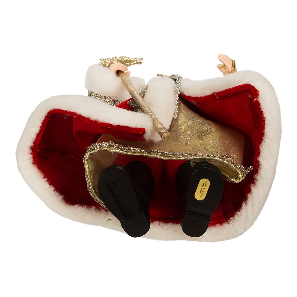 Kurt Adler 10.5-Inch Fabriché Regal Red Santa Table Piece